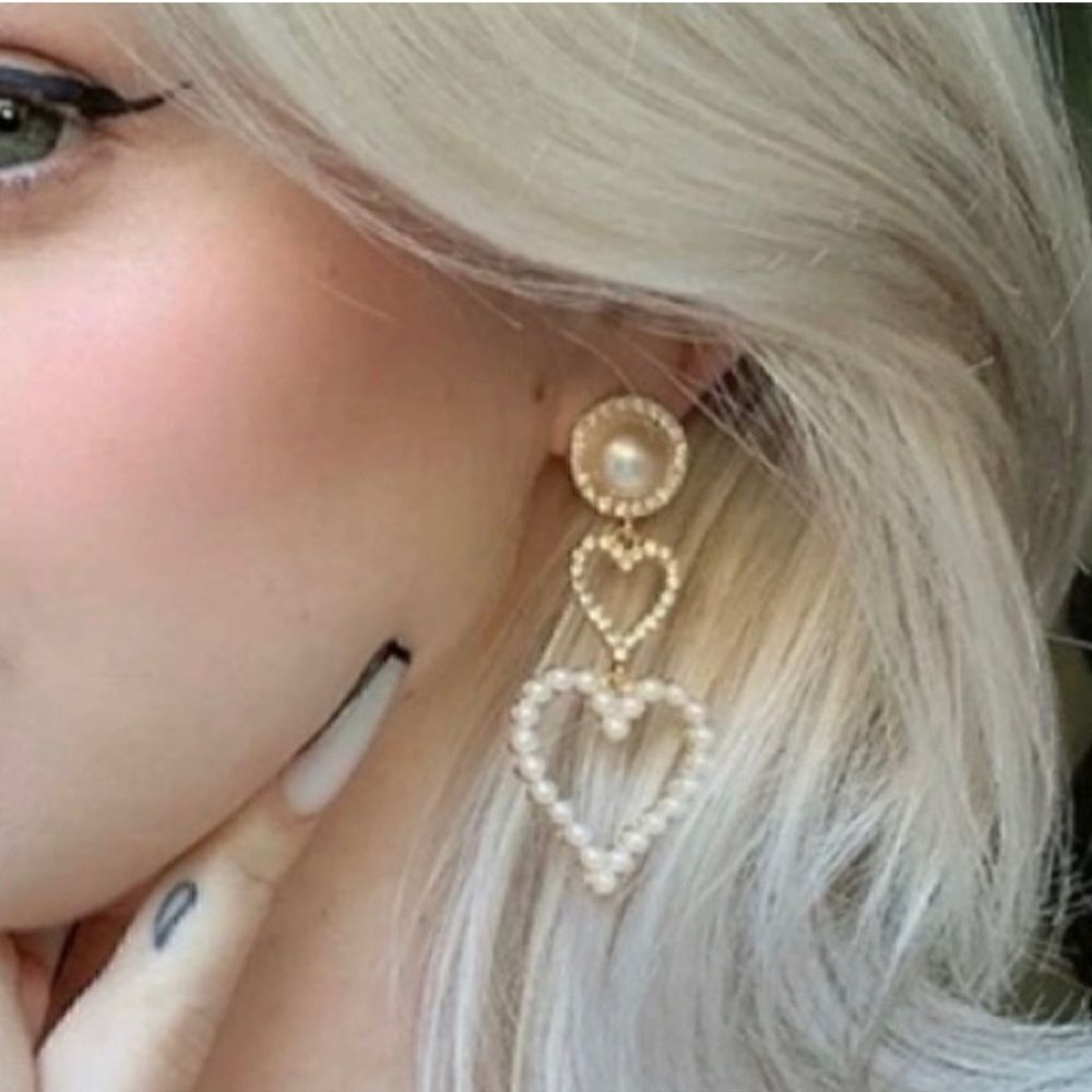 Heart Pearlearrings 471